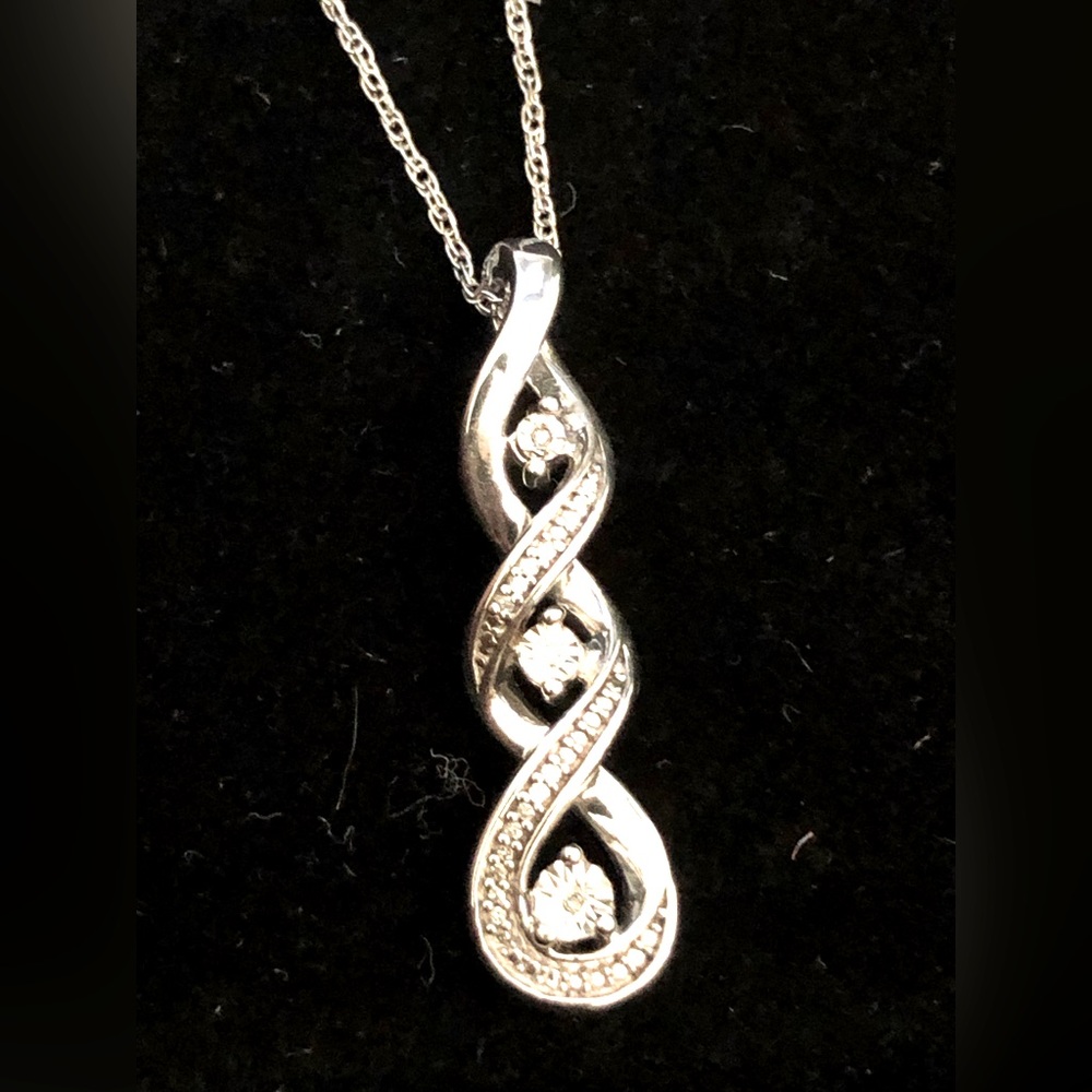 Still in box Kay Sterling silver necklace with diamantés